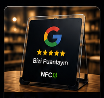 NFC Google puan ve yorum tabelası